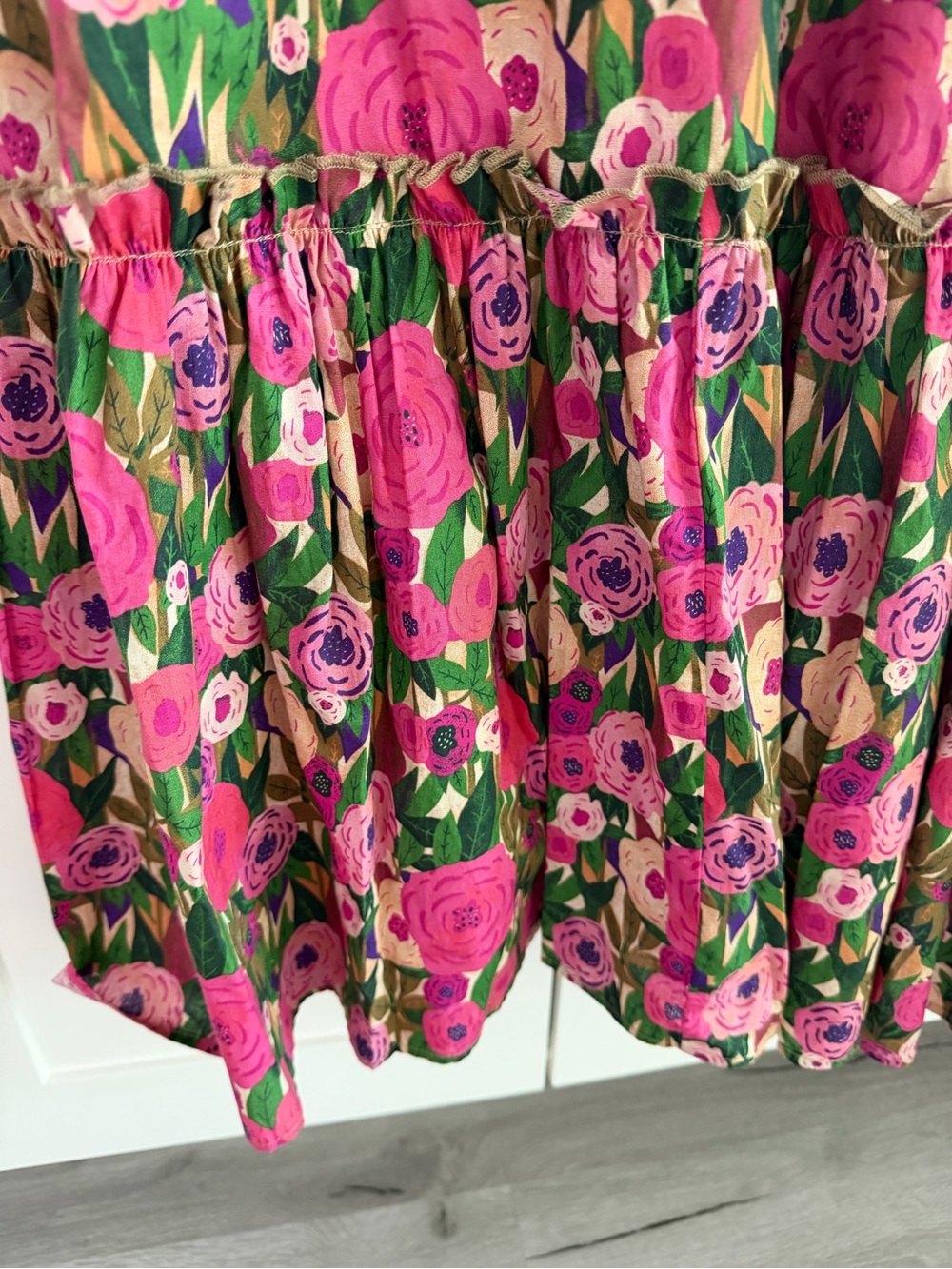 Women’s Floral Ruffle Sleeve Dress - Picture 5 of 7